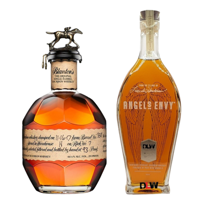 Blanton's Single Barrel + Angel's Envy Port Barrel DLW Bourbon 2 Bottle Combo