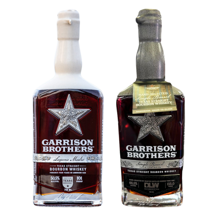 Garrison Brothers Laguna Madre + Single Barrel Cask Strength DLW Store Pick Bourbon 2 Bottle Combo