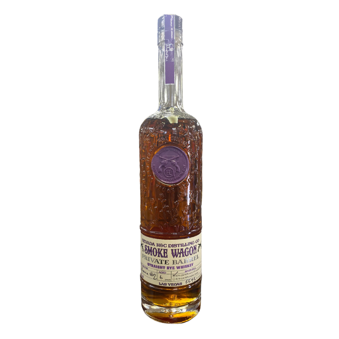 Nevada H&C Smoke Wagon Private Barrel Straight Rye Whiskey California ...