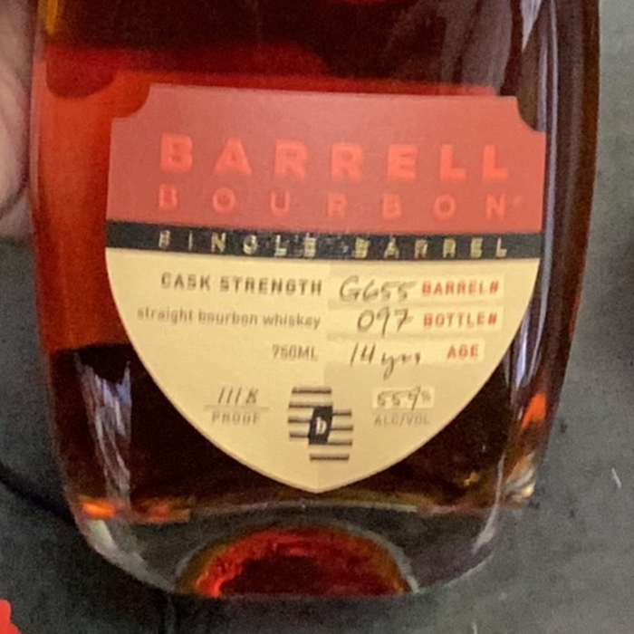 Barrell Bourbon Single Barrel 14 Year Whiskey